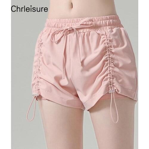 CHRLEISURE Shorts for Women Sexy Fitness Runing Sports Fake Two-Piece Shorts Gym Casual Bottoms Sweat Booty Short Femme