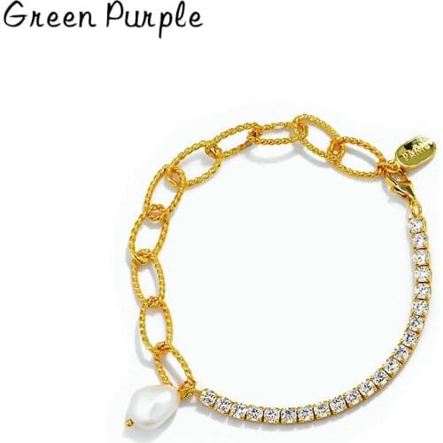 2021 NEW Sterling Silver 925 Silver Zircon Pearl Bracelet For Womens Minimalist Designer Luxury Boho Accessories Fine Jewelry