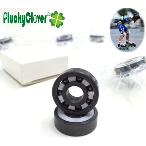 1pc Full Ceramic 608 Bearing Inline Roller Skates Board Bearing 608 Freeline Skate Speed Skating 8x22x7mm Si3n4 Zro2 Ceramic 608