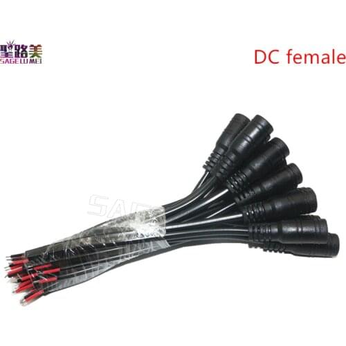10pcs 5.5x2.1 Plug DC Female Cable Wire Connector For 3528 5050 LED Strip Light led power supply plug connect