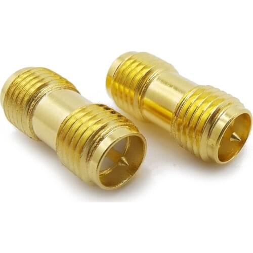 2/5Pcs RP-SMA RF Coaxial Connectors Gold-plated RP-SMA Female Jack to RP-SMA Female Jack Coupler Straight Pin IN-Seris Adapter