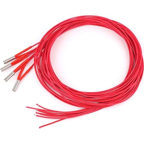 5Pieces of 3D Printer Accessories Heating Rod Tube Diameter 6mm Electric Heating Tube Heating Tube 24V40W Line Length 1M