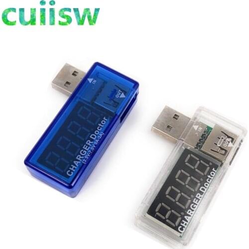5pcs Digital USB Mobile Power charging current voltage Tester Meter Mini USB charger doctor voltmeter ammeter