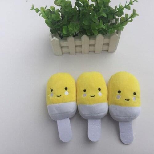 Popsicle Dog Toy Cute Puppy Biting Toy Dog Squeaky Toy Cleaning Dog Chew Puppy Training Toy Soft Popsicle Pet Supplies