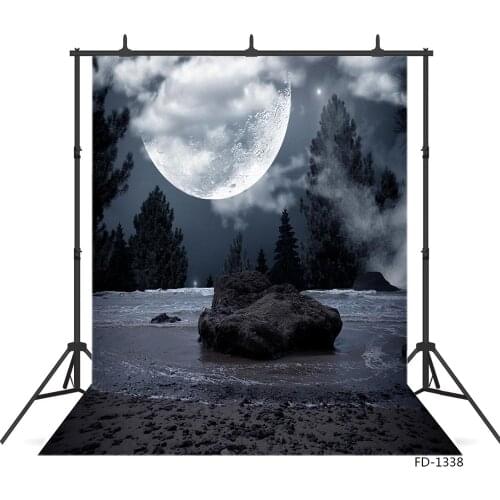 Darkness Sea Moon Backgrounds Vinyl Backdrop Photo Studio for Background 3D Vinyl Cloth Computer Printed for Photo Studio Photo