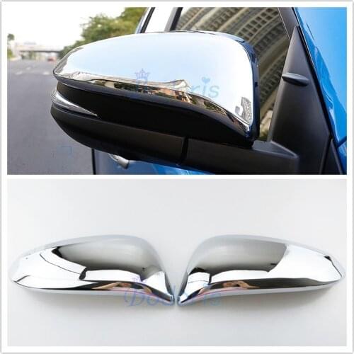 Chrome Car Styling Door Mirror Cover Overlay Rearview Trim Panel Frame 2014 2015 2016 2017 2018 For Toyota RAV4 Accessories