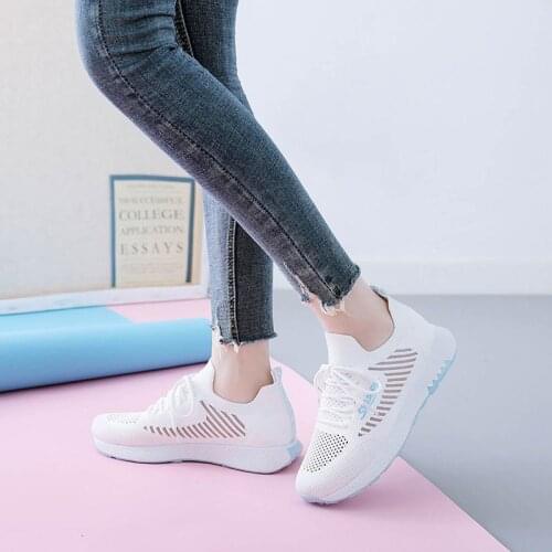 2021 Summer Fashion New Flying Woven Womens Shoes Woman Breathable Small White Ladies Shoes Zapatos De Mujer Sneakers Women