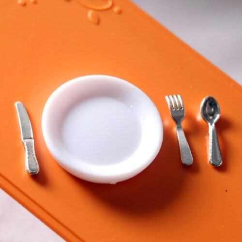 1/12 Dollhouse Miniature Western Tableware Knife Fork Food Play Model OB11 Restaurant Kawaii Dollhouse Decoration Accessories