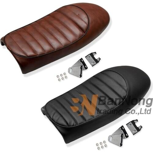 Motorcycle Retro Seat Vintage Flat Brat Seat Cafe Racer Saddle GN CB200 CB350 CB400SS CB500 CB750 SR400 SR500 XJ XS KZ