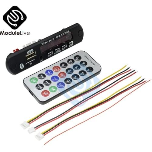MP3 Sound Card Decoder Board Car Bluetooth 4.1 12V AUX Bluetooth Module MP3 Player USB FM Aux Radio With Remote Control