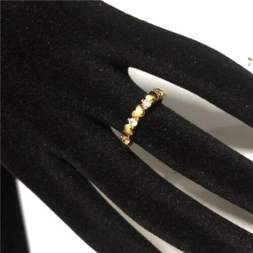 New jewelry gold Finger Ring Crystal Simple Heart Wedding Rings for Women Engagement Original gold Jewelry