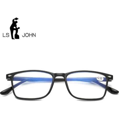 LS JOHN Ultralight Anti Blue-ray Reading Glasses For Men Women Anti-fatigue Presbyopic Glasses Hyperopia Eyewear Unisex