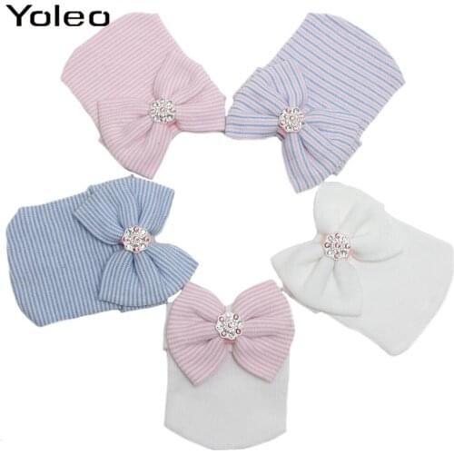 Newborn Baby Hat Cotton Knit Striped Baby Caps for Boys Girls Infant Baby Hats and Caps Baby Accessories