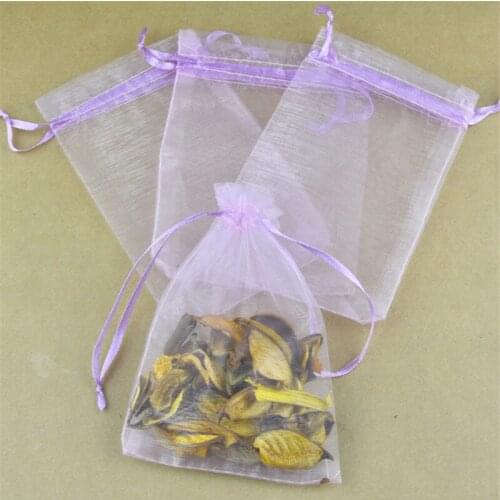 Wholesale 100pcs 13x18cm Organza gift bags Light Purple color Drawable Organza Bags Wedding Christmas Gift Bags free shipping