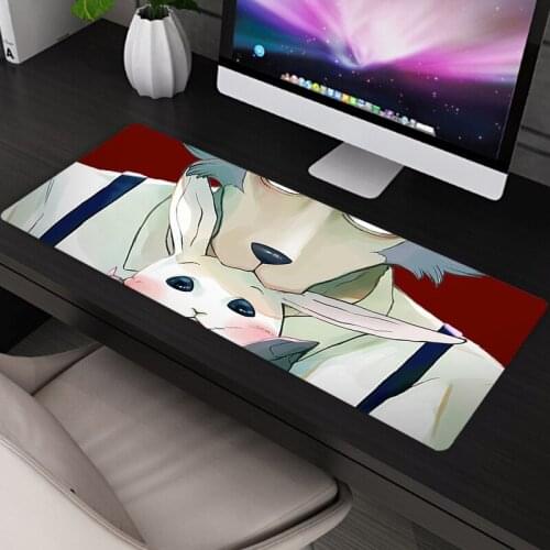 Carpet Mouse pad BEASTARS Xxl Mats Keyboards Peripherals Office for Mice Computer Mouse Pad Gamer Anime Rubber non-slip Desk Pad