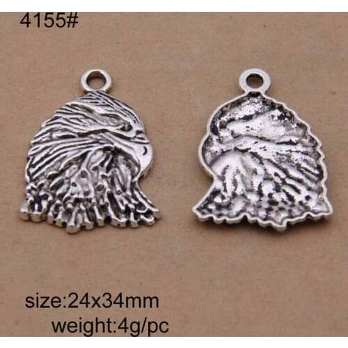 20pcs/lot 24x34mm Antique Silver Plated Alloy Eagle Charms Pendant Fit For Jewelry Findings