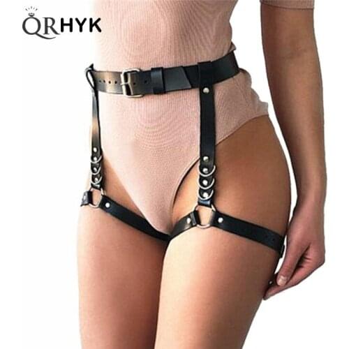 Sexy Women Harness Waist Belt PU Leather Garters O-Ring Waistband Punk Strap Band Leg Belt Club Party Appeal Accessories