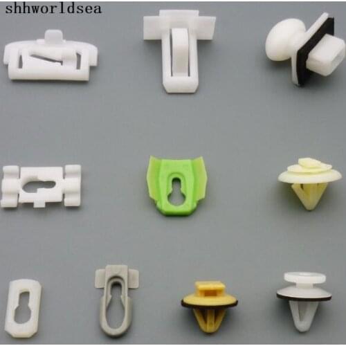 Shhworldsea 100pcs auto fasteners moulding clip trim retainer front end moulding clip for mazda for buick