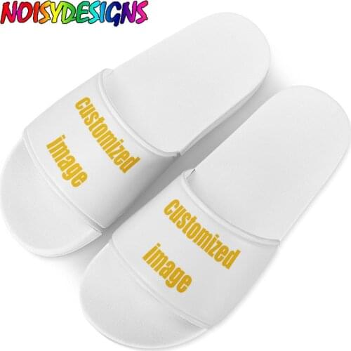 NOISYDESIGNS Custom Your Own Logo/Image/Text/Photo Pattern Women Slippers Casual Summer Home Flip Flops Personilazed Shoe Woman