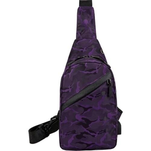 CamouflageMen Shoulder Bags Nylon Waist Packs Sling Bag Crossbody Outdoor Sport Shoulder Chest Daily Picnic Canvas Messenger Bag