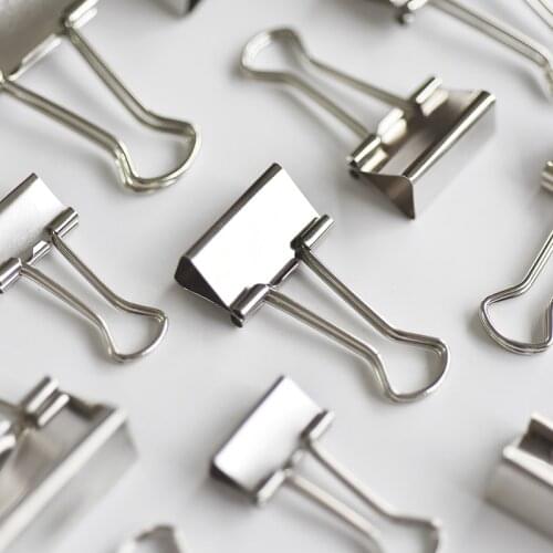 TUTU free shipping Cute metal office school papers clips stationery supplies,gold color paper organizer binder clip ,6 pcs H0138