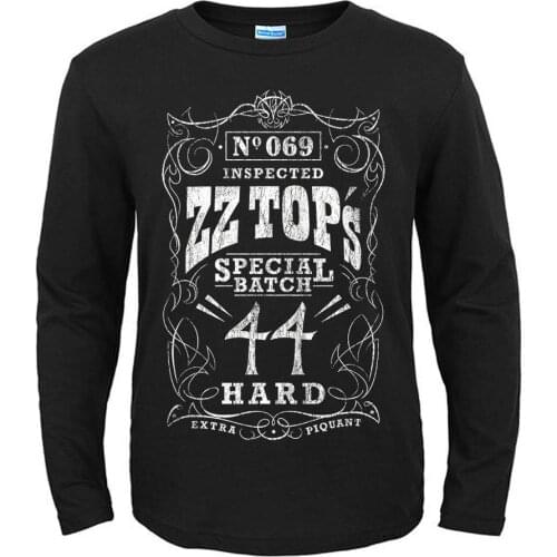 7 designs American rock band Vintage ZZ Top Punk rocker men women full long sleeves shirt heavy metal black tee fitness