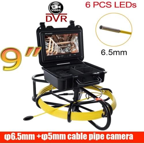 All-in-One 9" DVR Pipe Inspection Video Camera,DVR recroder Drain Sewer Pipeline Industrial Endoscope camera with Meter Counter