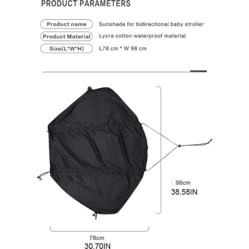 066B Baby Sunshade Stroller Cover Waterproof UV Protection Canopy Sun Protector Sun Visor for Pushchair