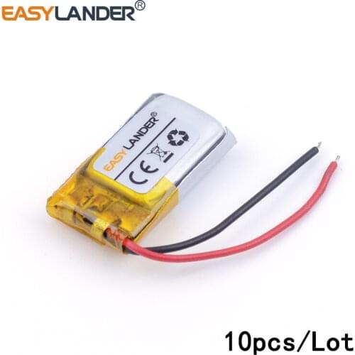 10pcs/Lot lithium Li ion polymer rechargeable battery 381221 70mAh for bluetooth MP3,MP4 lithium battery