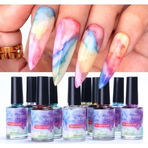 12pcs 15ml Watercolor Ink Blooming Gel Nail Polish Set Color Smoke Effect Design Nail Art UV Gel Varnishes Hybrid Manicure #895