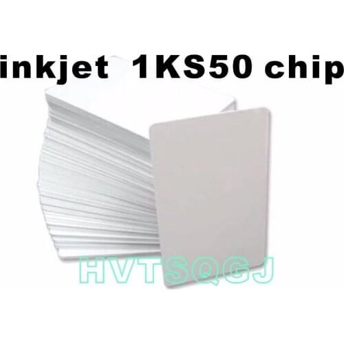 200PCS 13.56MHZ RFID S50 Smart Chip IC Printable Inkjet Blank PVC Card For Inkjet Printer printing