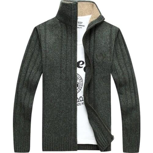 2019 Fashion Brand Clothing Outwear Knitting Sweter Hombre Sweater Men Autumn Winter Wool Thick Male Cardigan M-3XL