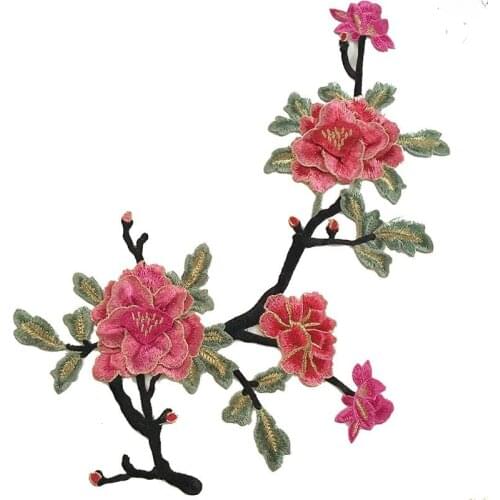 45*30cm Flower Embroidered Lace Neck Collar Motif Applique Venise Sew on Scrapbooking Patches