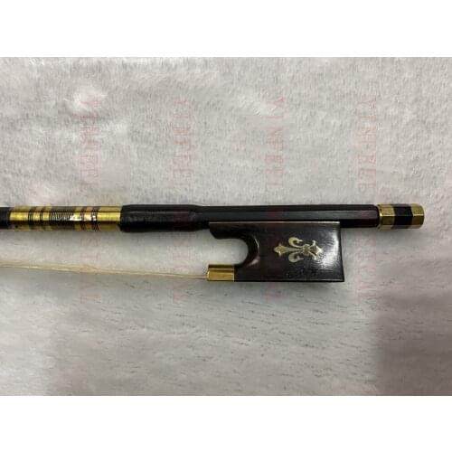5pcs of New black Carbon fiber violin bow 4/4 size, white horse hair professional violin parts