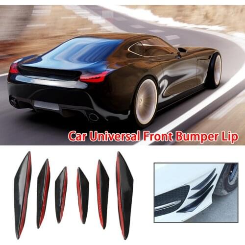 6PCS/lot Universal Fit Front Bumper Lip Diffuser Splitter Fins Body Spoiler Canards Chin Car Tuning Canard Car Body Spoiler