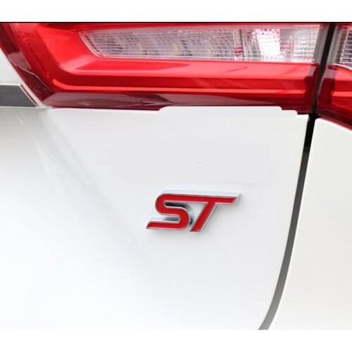 ABS Chrome 3D St Sticker Sport Style Stickers for Ford Focus 2 3 4 Fiesta Ecosport Kuga Mondeo Everest Accessories