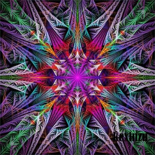 5D handcraft work Diy Diamond Painting Datura Flower Mosaic Kit Diamond Embroidery Datura Flower Print Drill Home Decor Fantasy