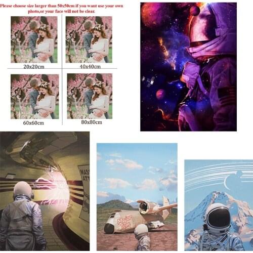 Diy Diamond Painting Custom Figure Painting Aircraft Square Diamond Round Diamond Full Diamond Cross Stitc Mosaic Home Decora