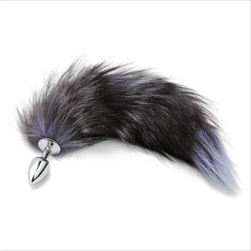 Detachable Anal Plug Real Fox tail Smooth Touch Metal Butt Plug Tail Erotic BDSM Sex Toys for Woman Couples Adult Games S0176