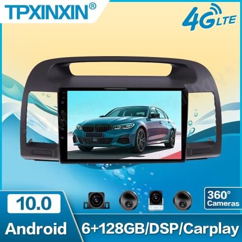 6G+128G Android 10.0 RDS For Toyota Camry 5 VX 30 2001-2006 Car Radio Multimedia Video Player Navigation GPS 2 din dvd