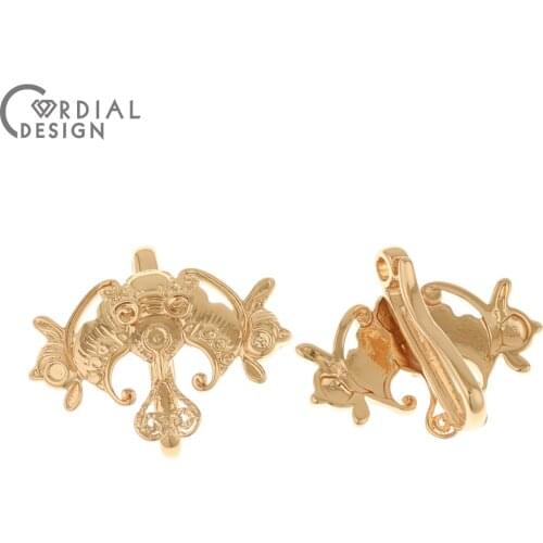 Cordial Design 50Pcs 21*26M Jewelry Accessories/Charms/Copper Clip/Hand Made/DIY Connectors/Earrings Findings & Components