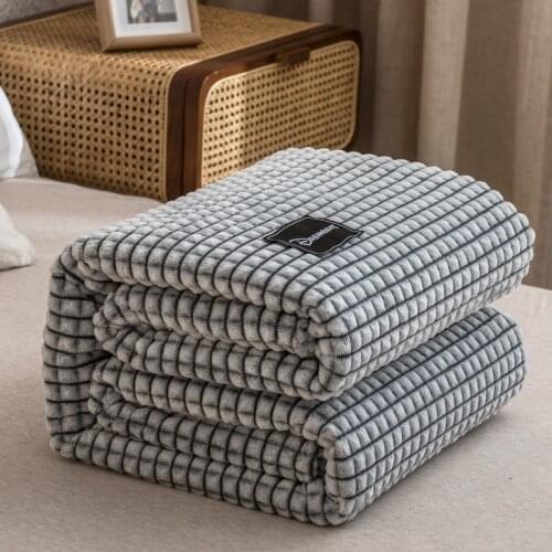 Flannel Winter Warm Plaid Home Blanket Kids Children Sleeping Cover Student Bedspread Newborn Comforter
