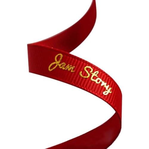 Customized Logo Printing Grossgarin Ribbon Personal Brand Printed Ribbons for Bakery Boutiques Flower Shop