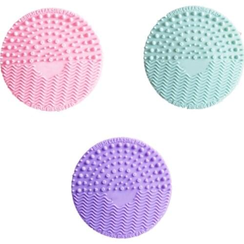 Round Silicone Makeup Brush Cleansing Pad Palette Brush Cleaning Mat Washing Scrubber Pad Cosmetic Cleaner Tools
