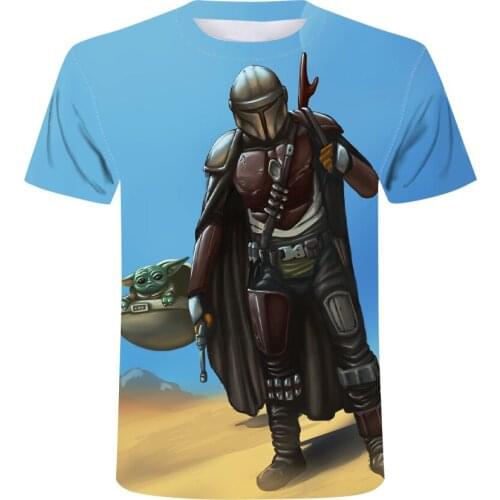 Summer Men Women T-shirt New The Mandalorian 3D Graphic Print Tops And T-shirts Boys Girls Kids Fashion Personalized Streetwear