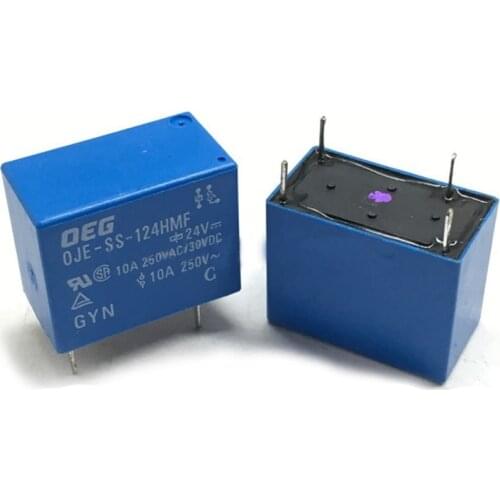 HOT NEW OJE-SS-124HMF OJE SS 124HMF OJESS124HMF 24V relay Signal relay 24VDC DC24V 24V 10A 4PIN