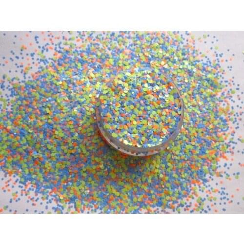 Matte Neon Solvent Resistant Glitter Hex for Nail Polish nail art and DIY G507