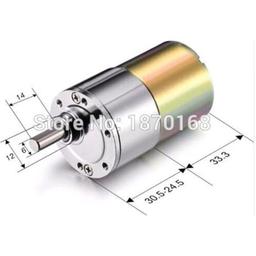 ZGB37RG 20RPM - 1500RPM DC 24V DC 12V 1000RPM Gear Motor High Torque Electric Reduction Gearbox Eccentric Output Shaft 120RMP