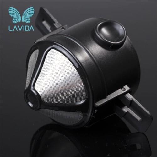 Coffee Filter Portable 304 Stainless Steel Drip Coffee Tea Holder Funnel Baskets Reusable Tea Infuser and Stand Coffee Dripper