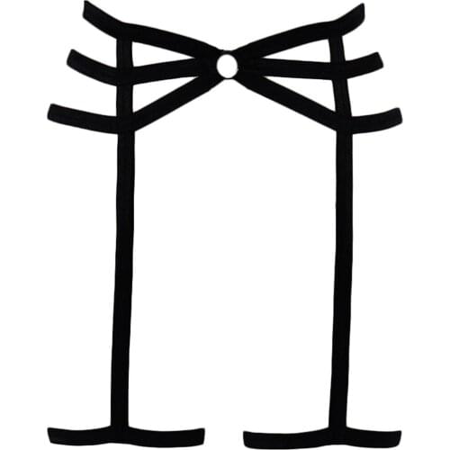 Goth Body Harness Garter Belt Body Cage Sexy Lingerie Stockings Garter Thigh Women High Leg Fetish Black Bondage Harness Belt